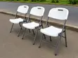 Heavy Duty White Plastic Folding Chair - Portable Event Chair - 2