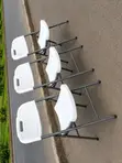 Heavy Duty White Plastic Folding Chair - Portable Event Chair - 3