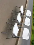 Heavy Duty White Plastic Folding Chair - Portable Event Chair - 4
