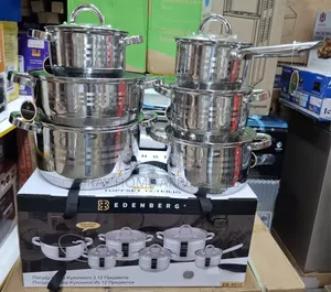 Edenberg 12-Piece Stainless Steel Sufuria Set