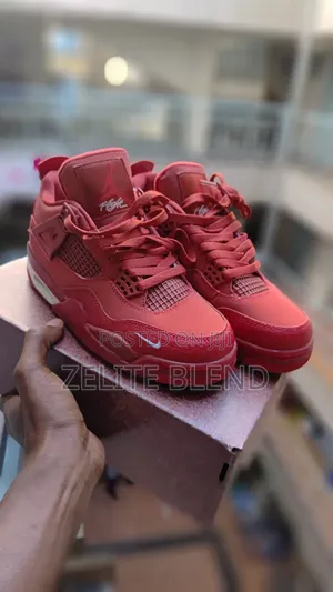 Air Jordan 4-Style Sneakers Red
