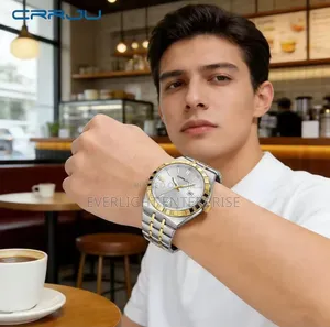 CRRJU Men's Watch - Stainless Steel, Luminous