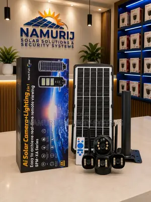 AI Solar CCTV Camera with Lighting