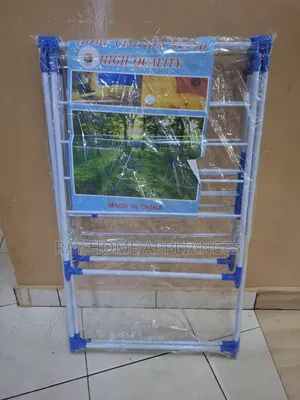 Plastic Drying Home Clothes Stand 1.2m Grey Blue
