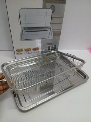 Heat Resistant Stainless Steel French Fries Basket + Tray Set