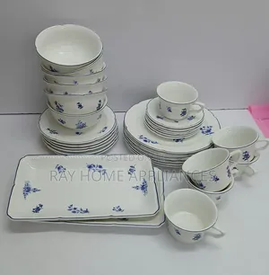 Flowered 32-Piece High Quality Ceramic Dinner Set