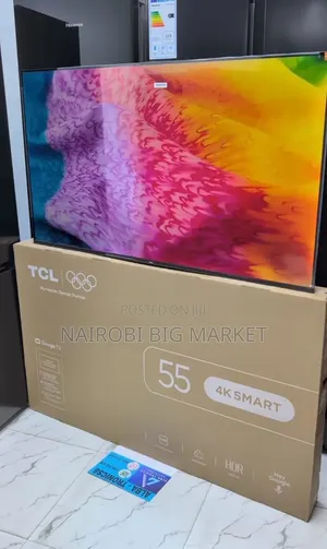 TCL 55" 4K HDR Smart TV na Fremu ya Metali