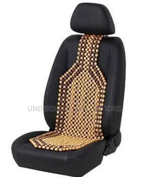Kifuniko cha Kiti cha Gari cha Mbao Chenye Shanga Kahawia
