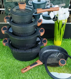 Seti ya Vyungu vya Kupikia vya Edenberg Nonstick (Pcs 10)