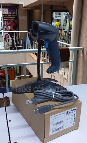 Syble XB-2055 Wired Laser Barcode Scanner with Stand