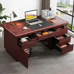 Meza ya Ofisi ya Wafanyakazi ya Mahogany 1400MM