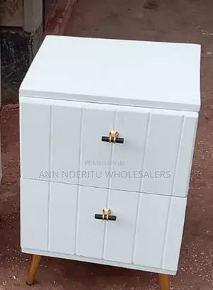 Executive White Bedside Drawer
