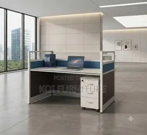 Ofisi Workstation Desk - Kahawia, Mtumiaji Mmoja