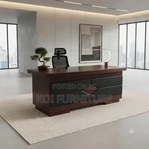 Kikao cha Ofisi cha Mtendaji cha 140cm - Kumaliza Mwekundu wa Mahogany