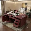 Kikao cha Ofisi cha Mtendaji cha 140cm - Kumaliza Mwekundu wa Mahogany - 2