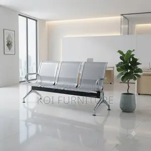 Three-Seater Metallic Non-Upholstered Bench