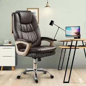 Brown Leather Executive Office Chair