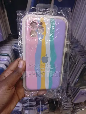 iPhone 11 Pro Rainbow Liquid Silicone Case
