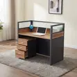 Ofisi Brown 1-Seater Workstation - 2