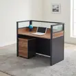Ofisi Brown 1-Seater Workstation - 3