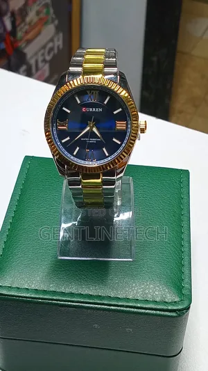 Curren Two-Toned Men's Watch - Gold/Silver Blue Dial