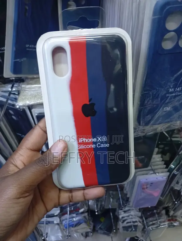 Kifuniko cha Silicone chenye Mistari ya Wima kwa Apple iPhone XS/X - 1