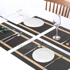 Elegant 6-Piece Table Mats + Runner