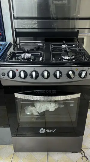 Jiko la Nunix 60x65 Gesi 3 + Umeme 1 na Oven ya Umeme
