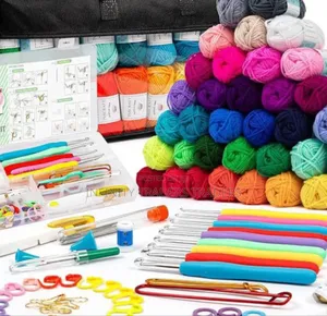 113-Piece Crochet Kit with Yarn Set