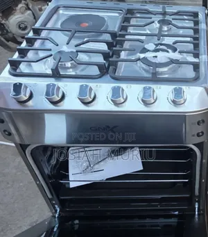 Jiko la Kusimama la GNIX 60x60 lenye Kiweka Chakula Moto