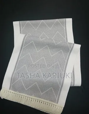 Mkimbiaji wa Meza wa Kisasa Rangi ya Kahawa na Kijivu