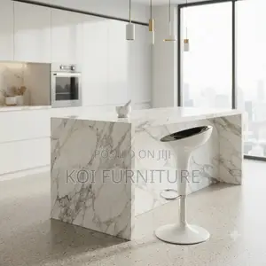 Ergonomic Recliner Barstools - White