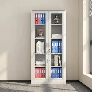 Transparent Glass Office Filing Cabinet
