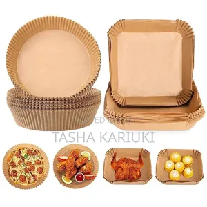 Air Fryer Baking Liners - 50pcs, Square & Round