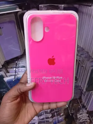 Fake iPhone 16 Plus Silicone Case - Pink