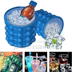 Silicone Ice Maker Bucket Round Cube Tray