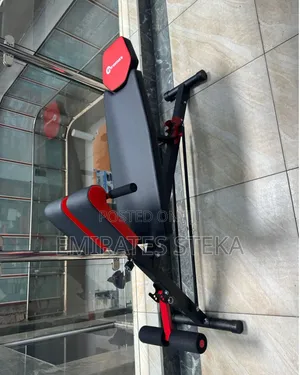 Powerex Adjustable Decline Sit-Up Bench na Msaada wa Miguu