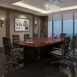 Executive Red Boardroom Table - 2400mm - 3