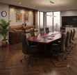 Executive Red Boardroom Table - 2400mm - 4