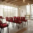 Viti vya Ofisi vya Kanisa na Mikono - Nyekundu - 3