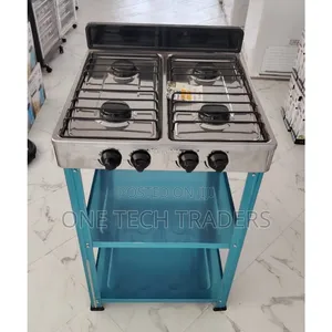 Rebune 4-Burner Standing Cooker with Shelves