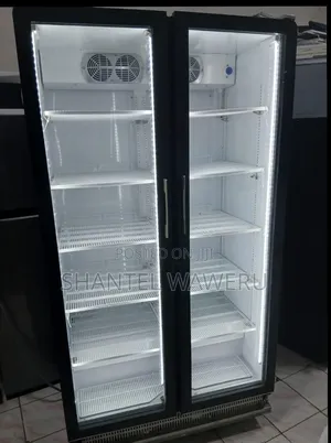 Friji Nyeusi ya Exuk yenye Milango Miwili ya Kuonyeshea
