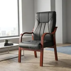 Mahogany Frame Leather Office Chair