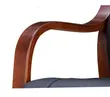 Mahogany Frame Leather Office Chair - 2