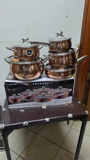 Seti ya Vyombo vya Kupikia 10-PC Gold Edenburg EB-2423 Chuma cha Pua
