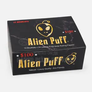 Alien Puff Karatasi za Kusongesha za King Size Dola 100 - 24 Majani