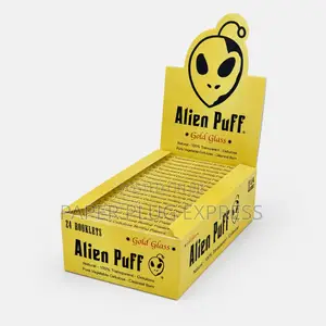 Alien Puff Gold Glass 1 1/4 Transparent Rolling Papers - Karatasi 50
