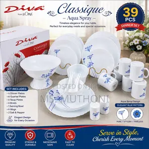 Seti ya Milo ya Diva Deco Vipande 39