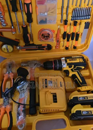 DeWalt 48V Power Drill Isiyo na Kamba yenye Chaki ya Chuma