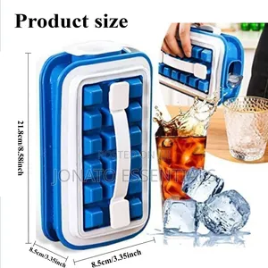 Portable 2-in-1 Ice Cube Maker Tray Box